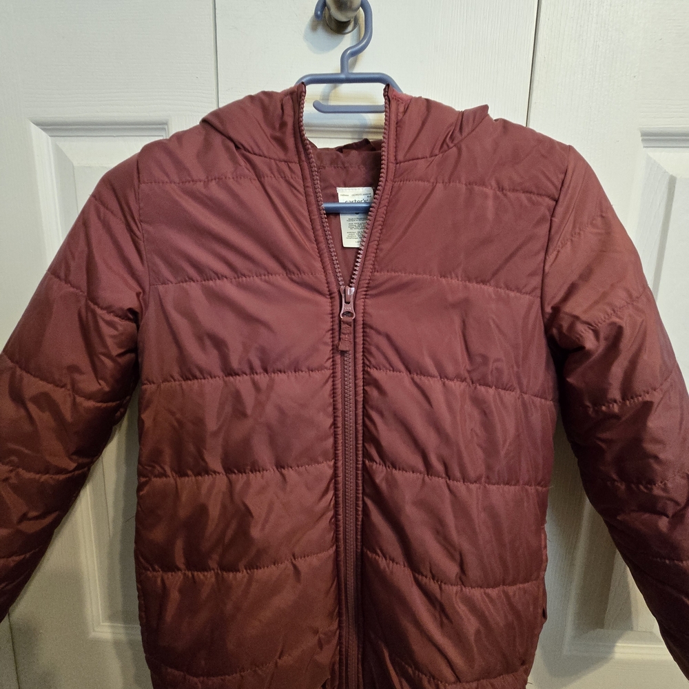 Carter's Maroon Hooded Puffer Jacket
